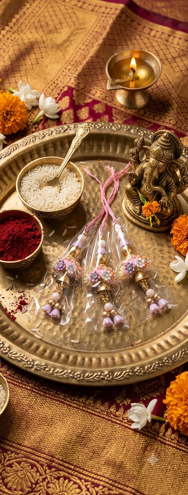 Lumba Rakhi (Pair of 3)