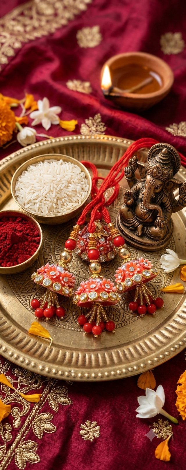 Lumba Rakhi (Pair of 3)