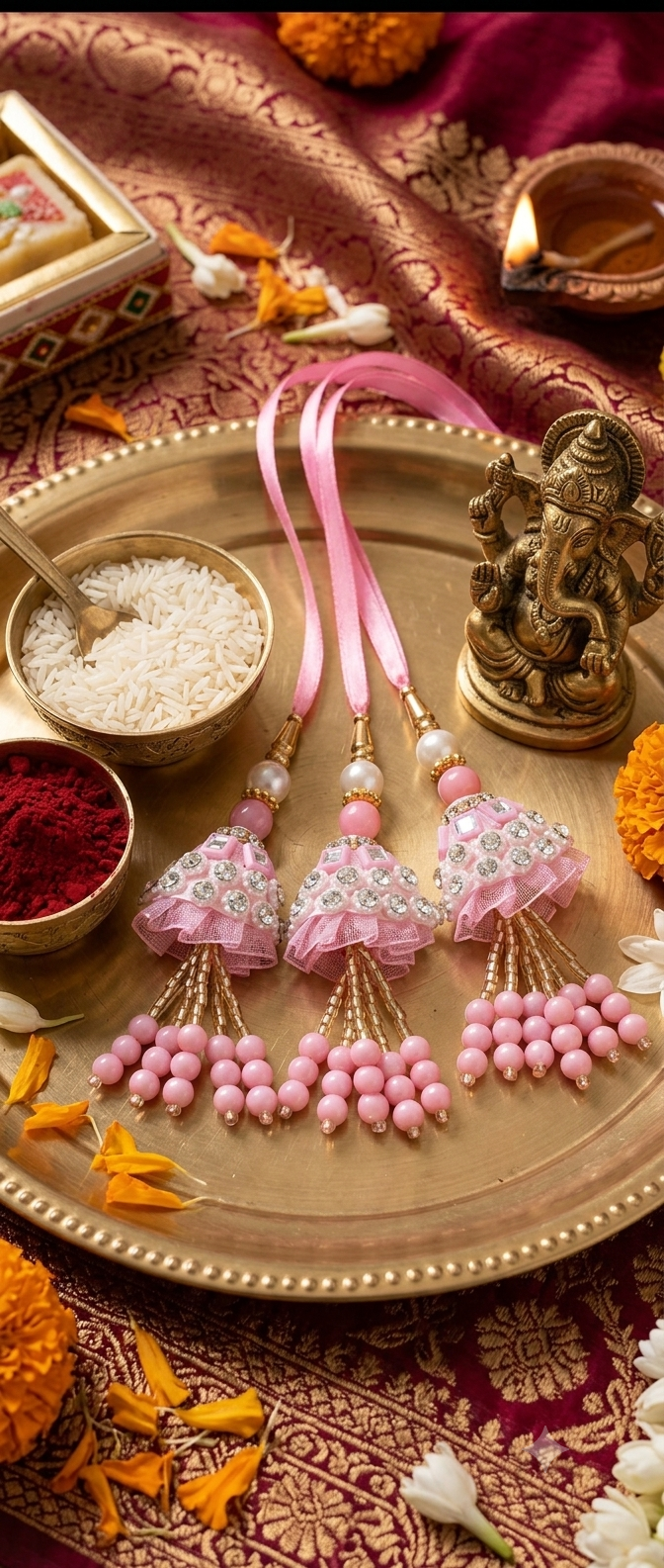 Lumba Rakhi (Pair of 3)