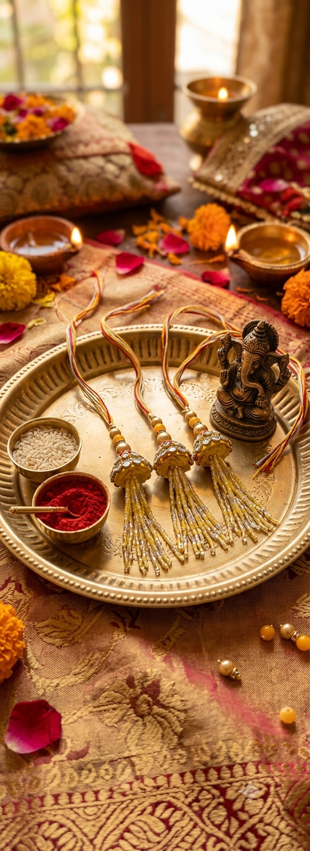 Lumba Rakhi (Pair of 3)